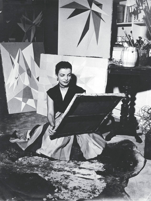 Lygia Clark in her studio