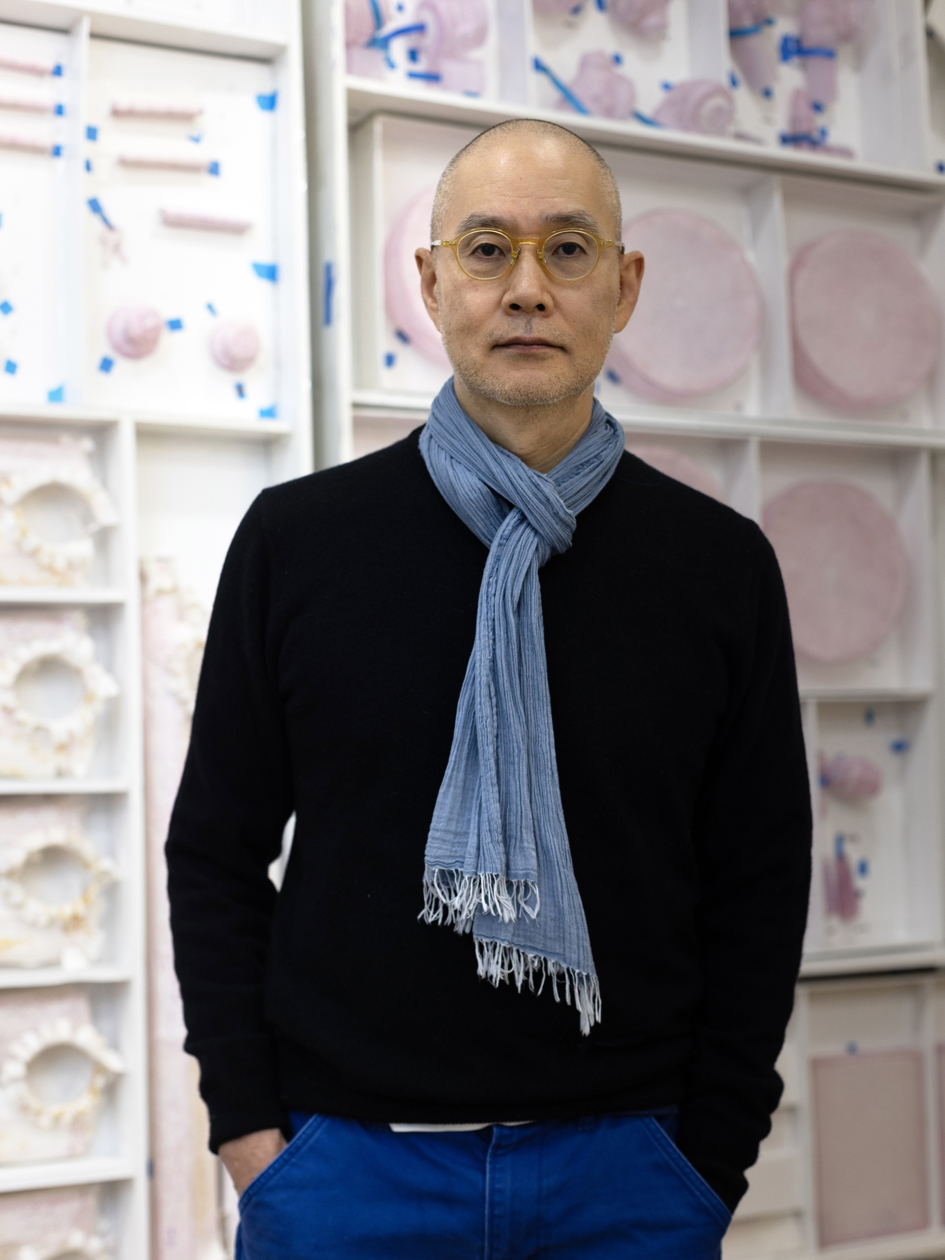 Do Ho Suh in his studio, London, 2025
Photo by Gautier Deblonde. © Gautier Deblonde. All Rights Reserved, DACS 2025