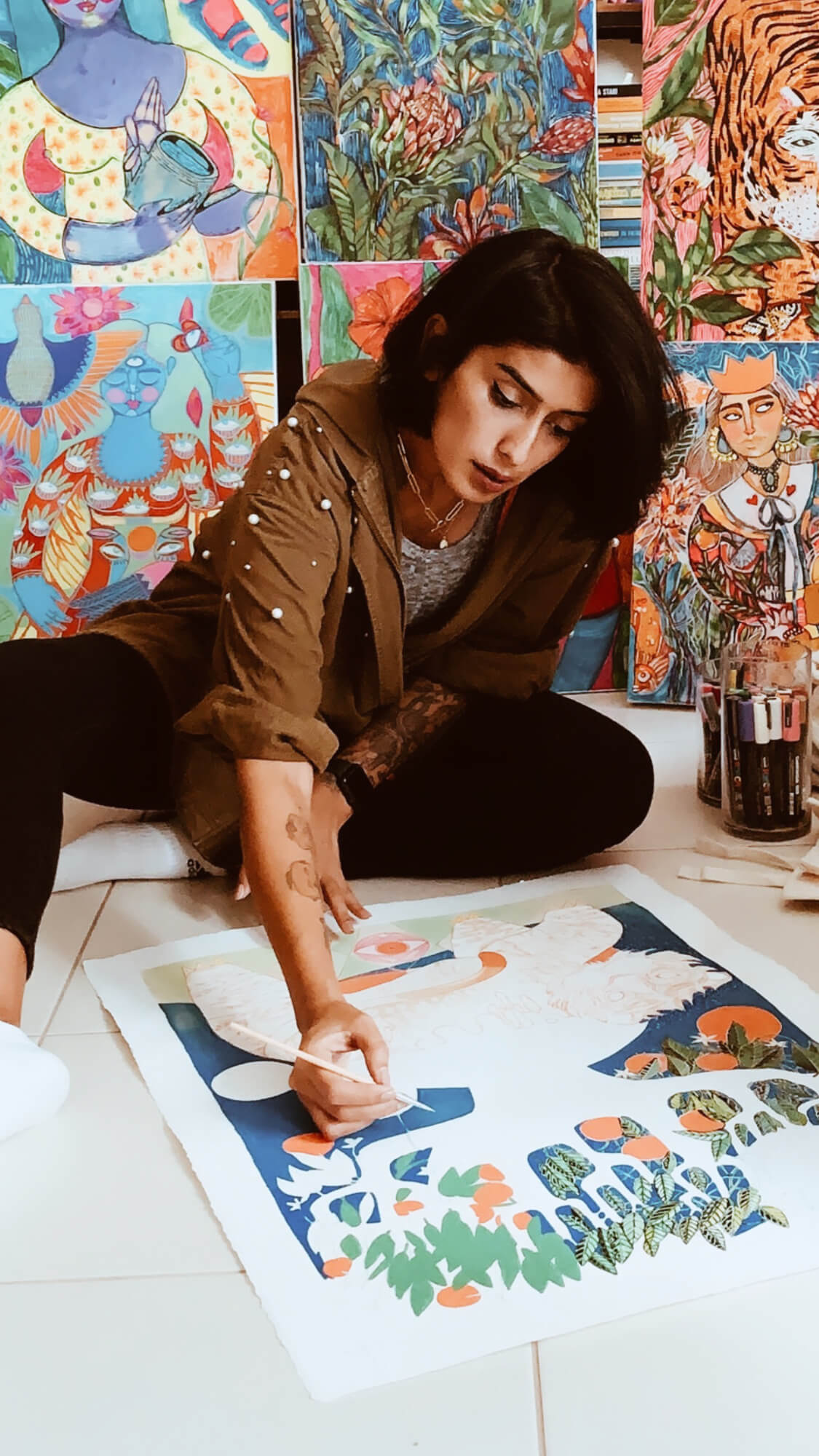 Sandhya Sethu in her studio.