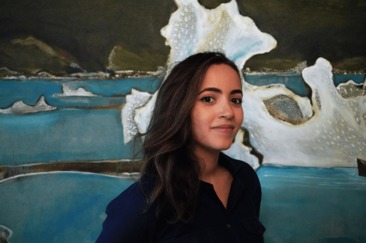 Aisha Stoby, portrait. Image courtesy of the National Pavilion of the Sultanate
of Oman.