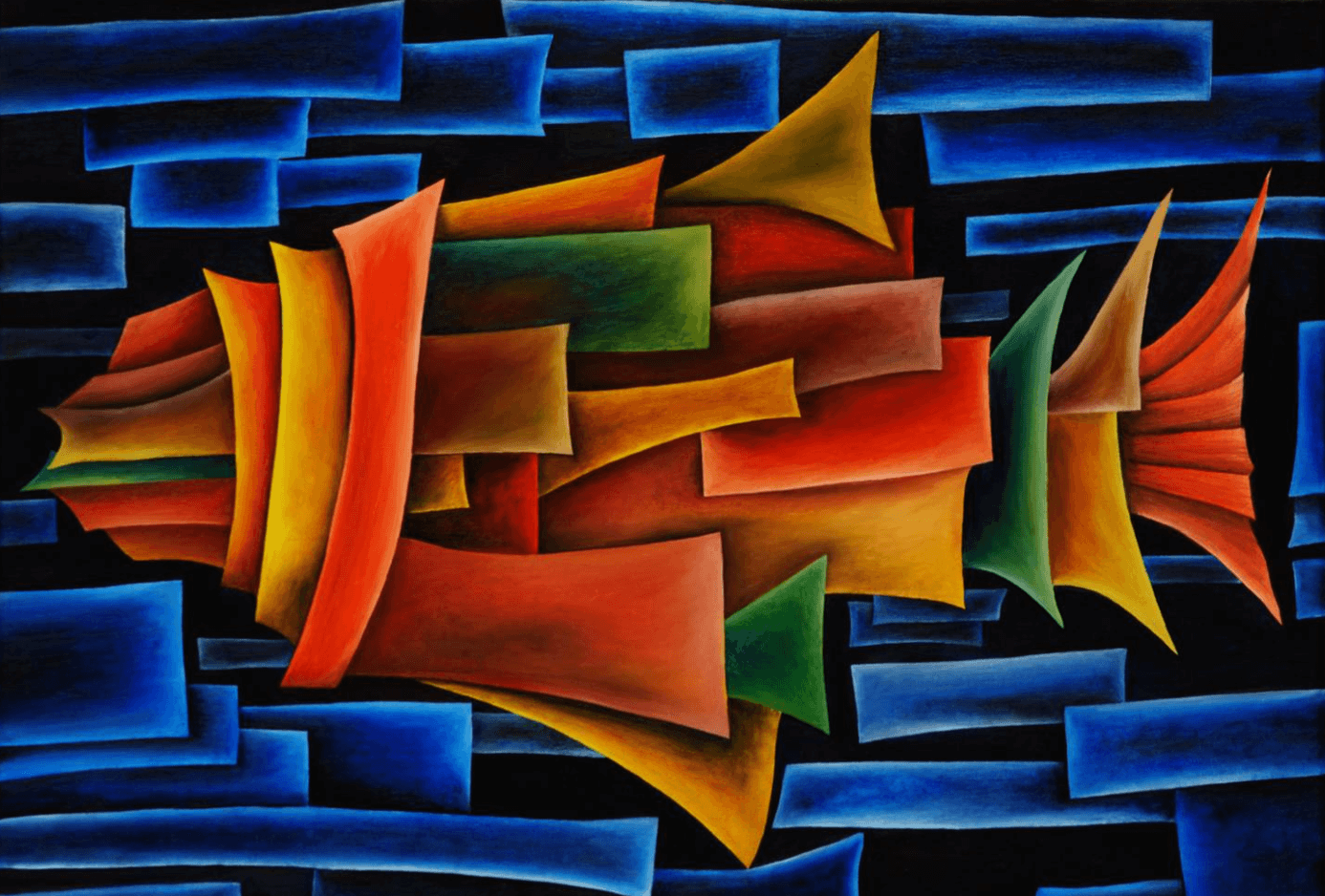 Cesar Vazquez, Deep Blue Painting.