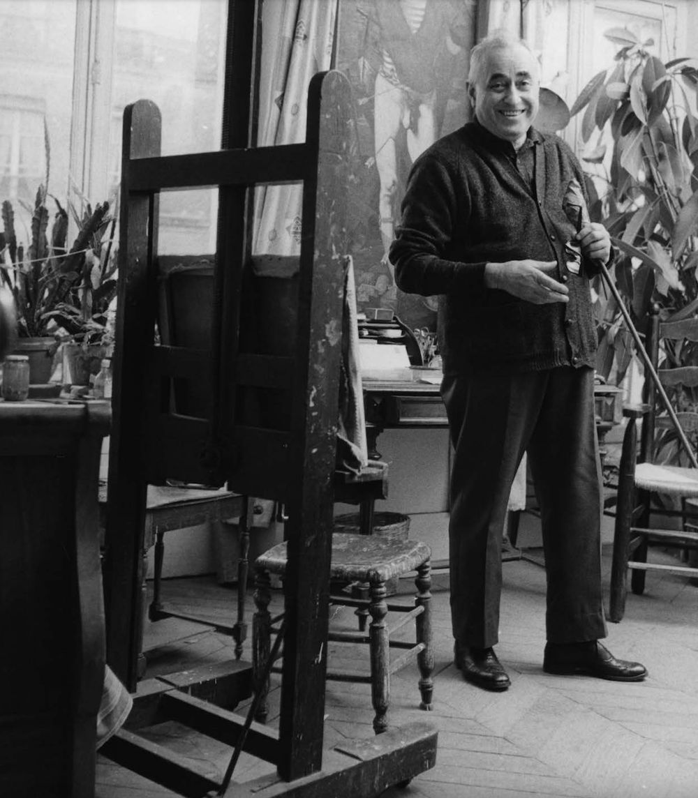 Le peintre Alfred Courmes dans son atelier parisien
de la rue de Flandres en avril 1972
© Robert Doisneau/Gamma Rapho